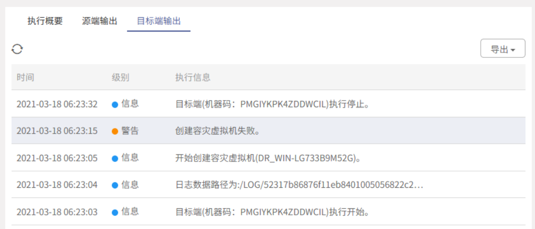 AnyBackup-基于 fusioncomputer 的实时复制发生异常，目的端执行输出提示警告信息：创建容灾虚拟机失败。