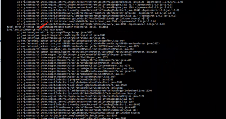 AnyShare-AnyShare 7 索引 pod 无法启动，提示错误：OutOfMemoryError_ java heap space